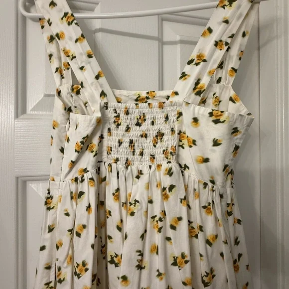 J.Crew size 2 square neck midi dress in budding rose print - Picture 4 of 6